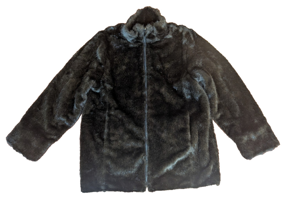 Vintage Y2K Retro 90s/2000s style Reversible Faux Fur Coat Jacket Women’s Medium